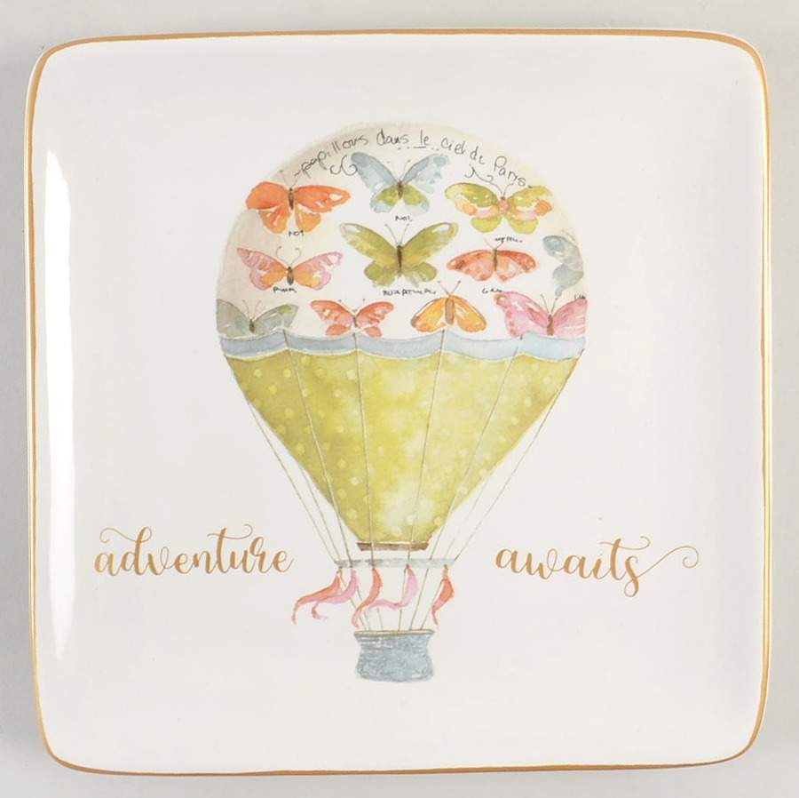 Beautiful Romance Square Salad/Dessert Plate by Certified International-1