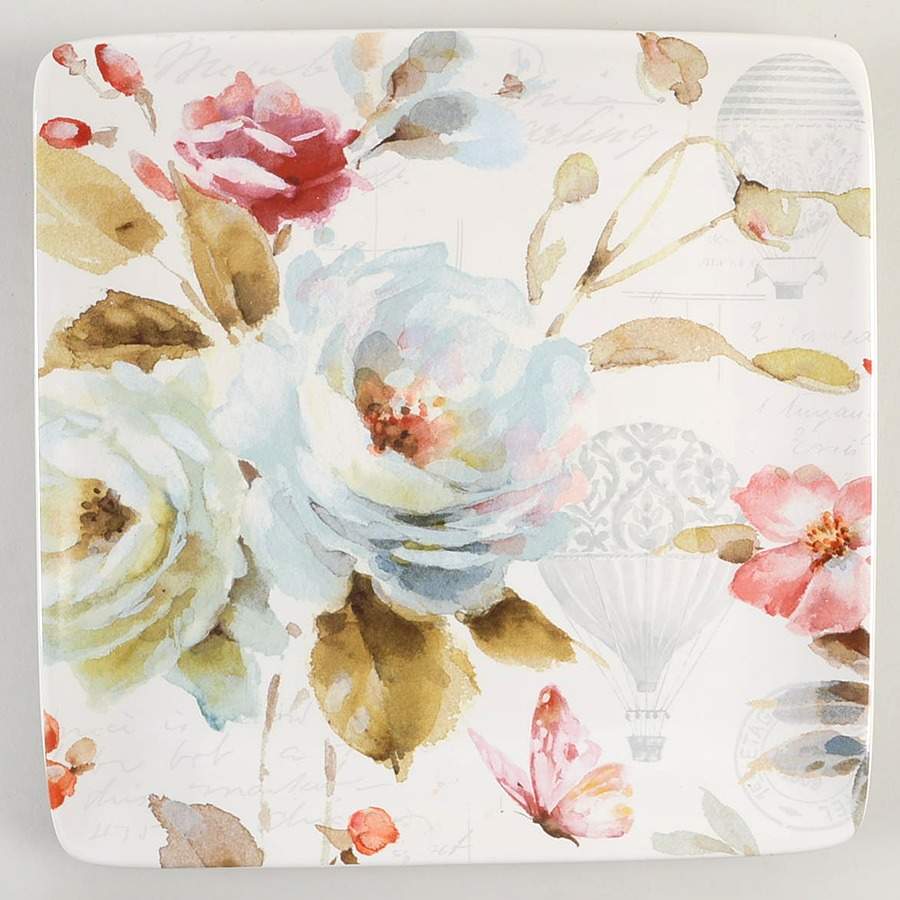 Beautiful Romance Square Dinner Plate by Certified International-1