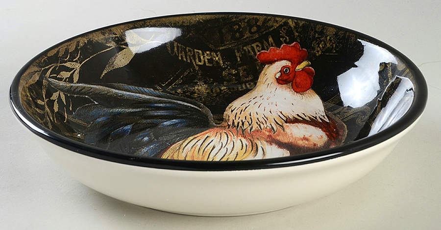 Gilded Rooster 9" Soup/Pasta Bowl by Certified International-1