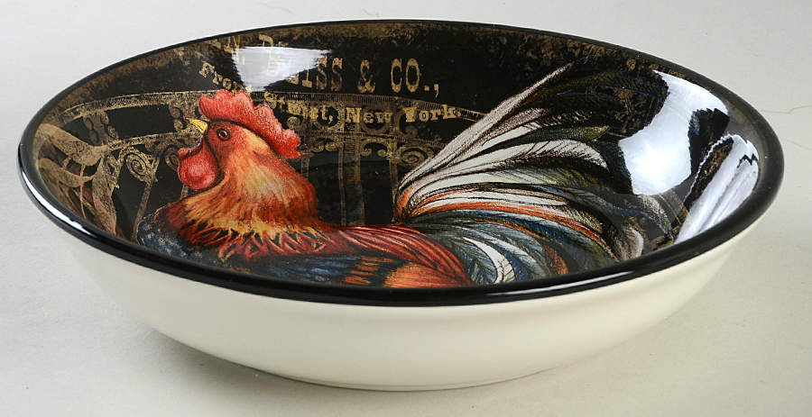 Gilded Rooster 9" Soup/Pasta Bowl by Certified International-1