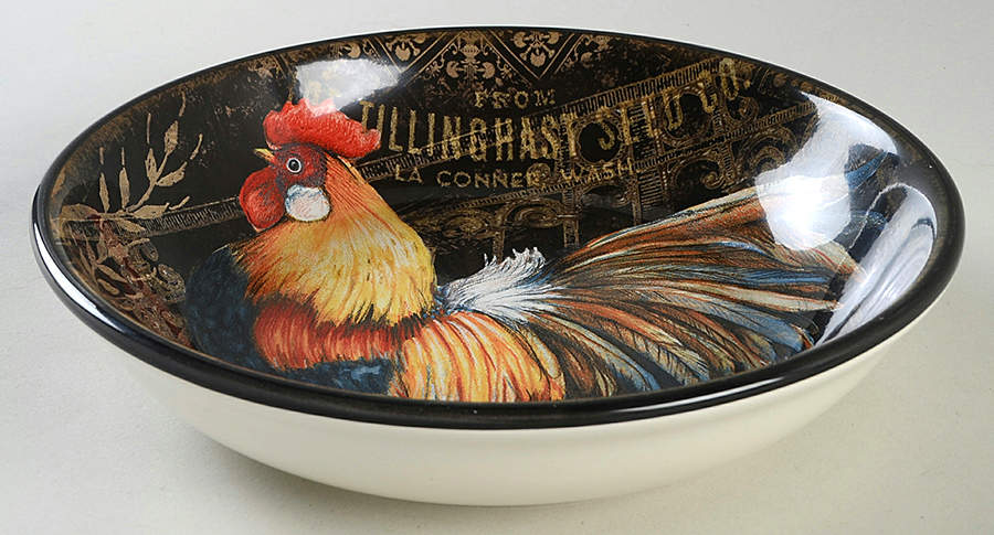Gilded Rooster 9" Soup/Pasta Bowl by Certified International-1