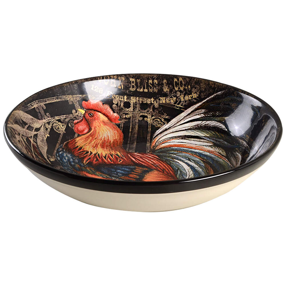 Gilded Rooster 13" Pasta Serving Bowl by Certified International-1