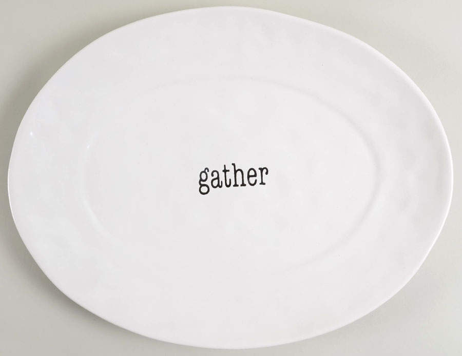 Just Words 16" Oval Serving Platter by Certified International-1