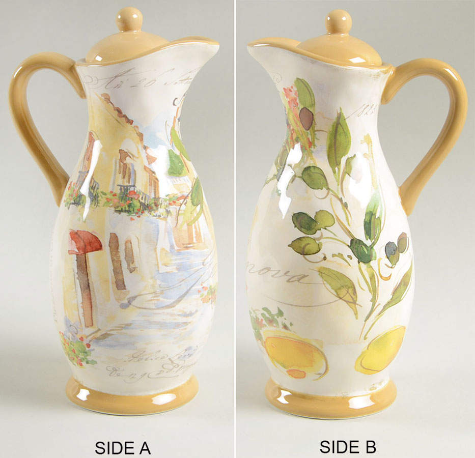 Piazzette Oil Jar/Server & Lid by Certified International-1