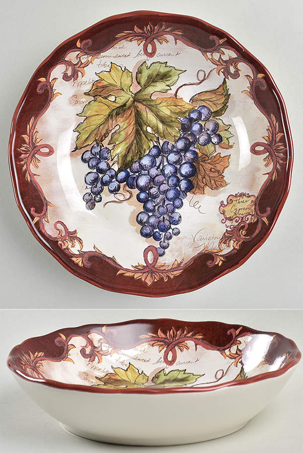 Vintners Journal 8" Soup/Pasta Bowl by Certified International-1