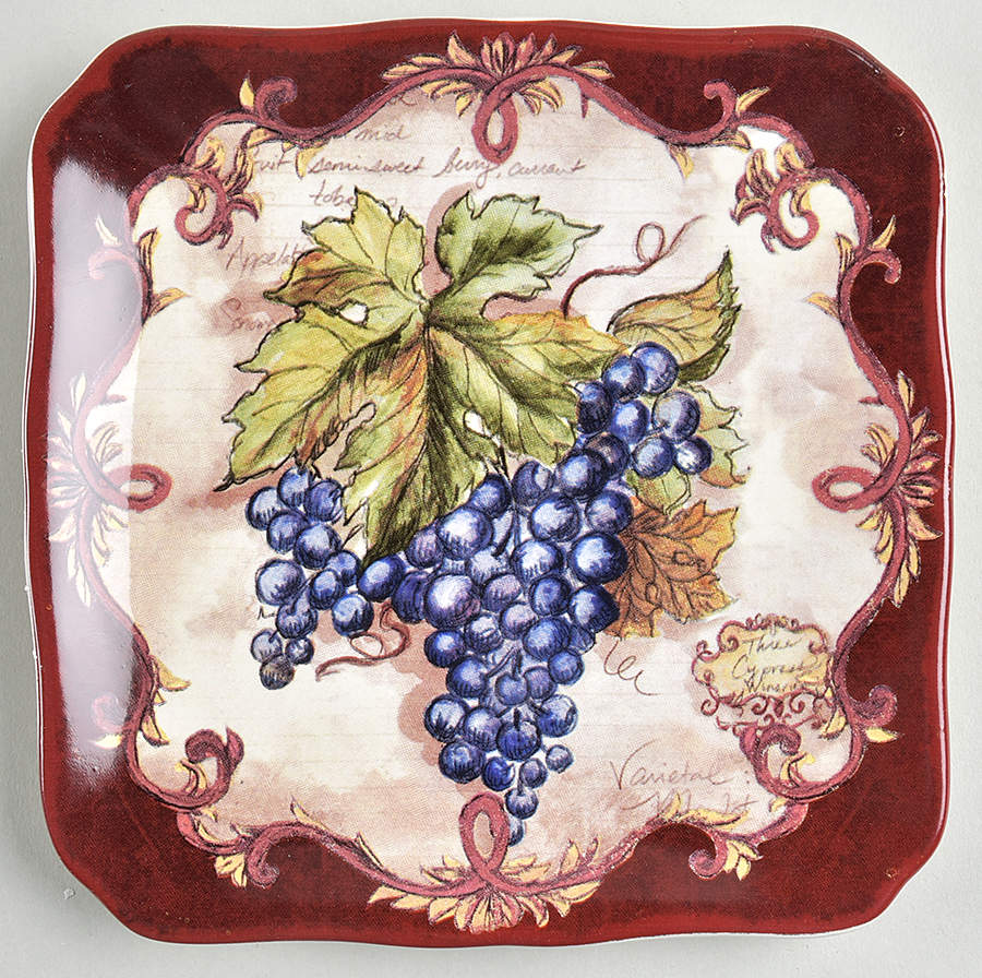 Vintners Journal Square Canape Plate by Certified International-1