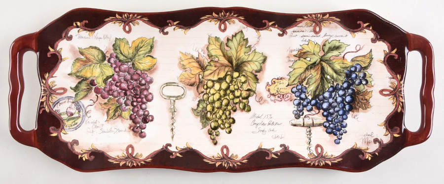 Vintners Journal 15" Rectangular Handled Serving Platter by Certified International-1