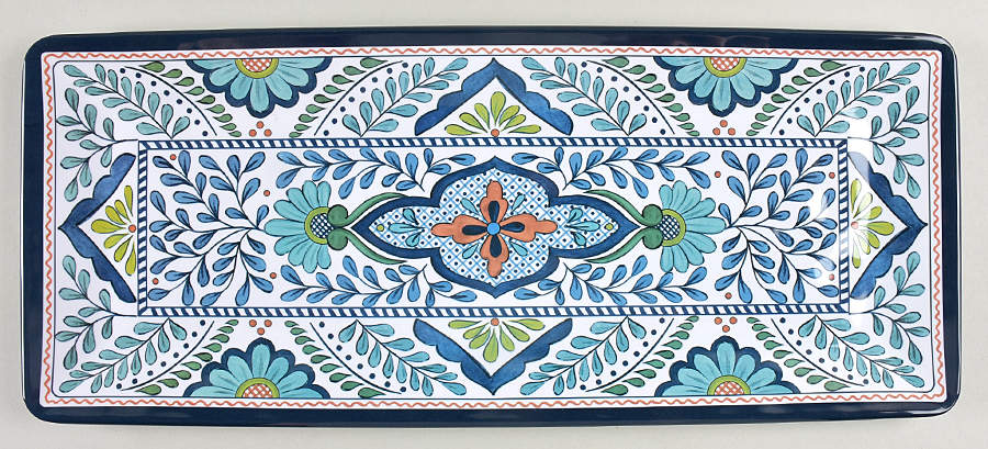 Talavera (Melamine) 19" Rectangular Serving Platter by Certified International-1
