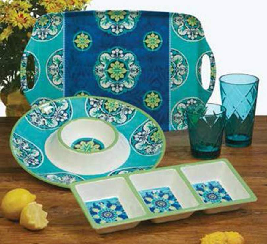 Granada (Melamine) 19" Handled Tray by Certified International-1