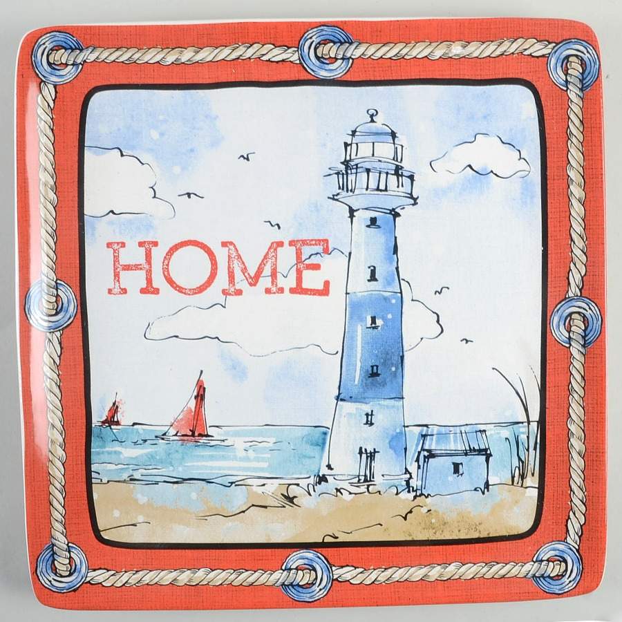 Coastal Life 12" Square Serving Platter by Certified International-1