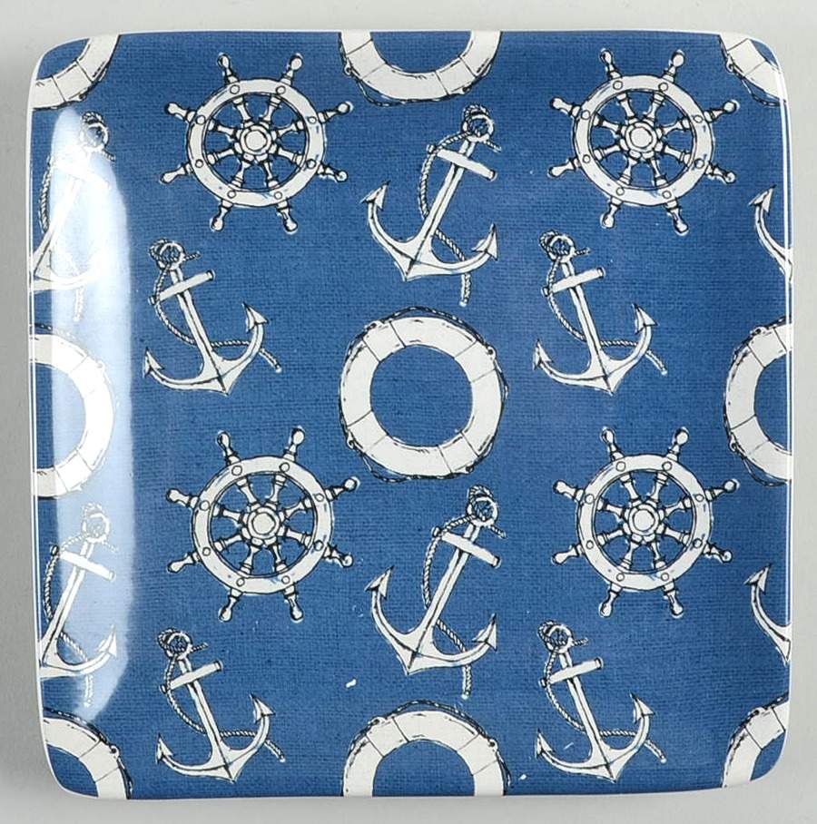 Coastal Life Square Canape Plate by Certified International-1