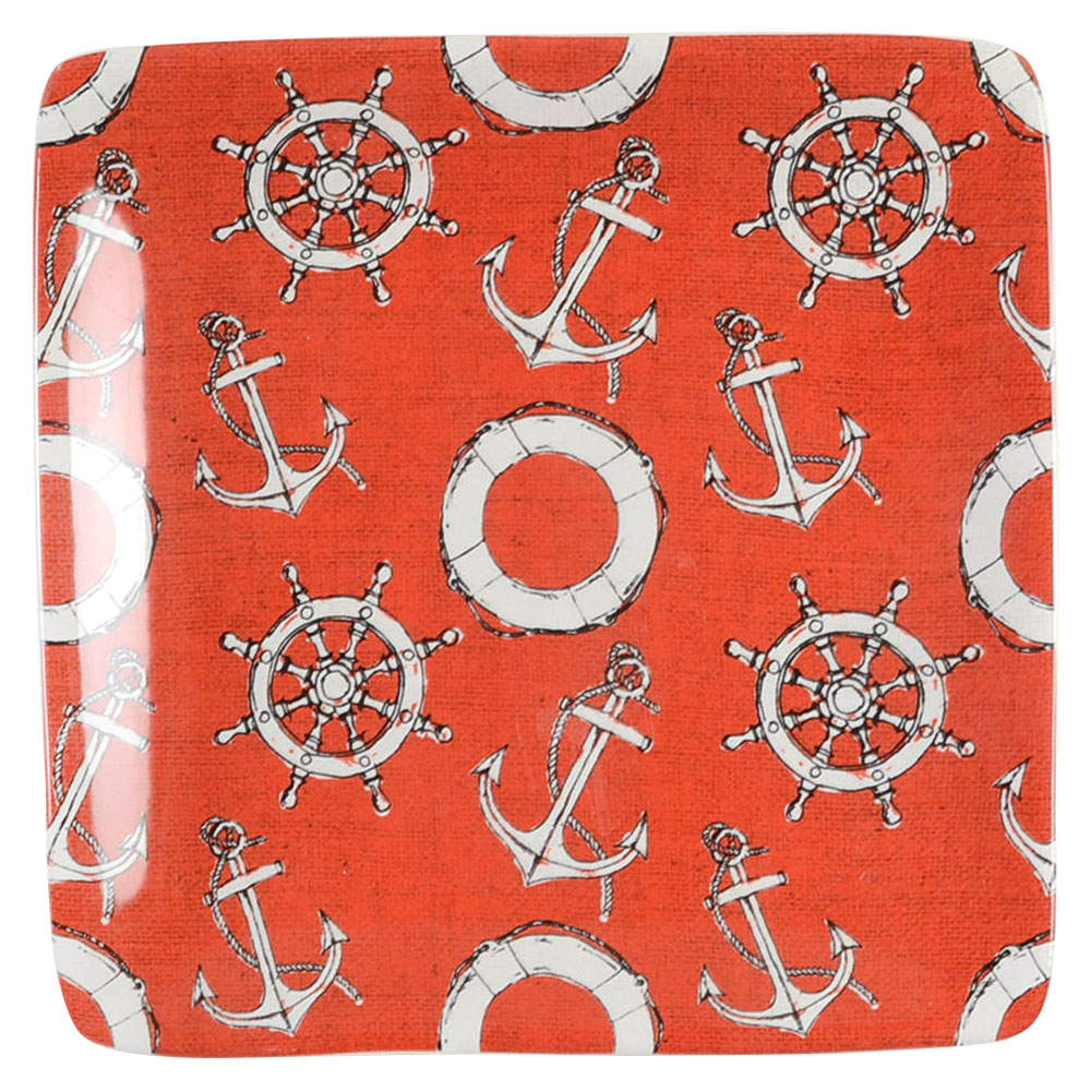 Coastal Life Square Canape Plate by Certified International-1