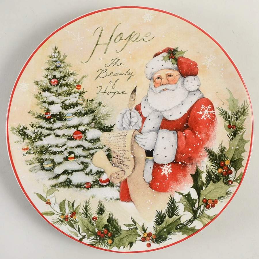Holiday Wishes Salad/Dessert Plate by Certified International-1