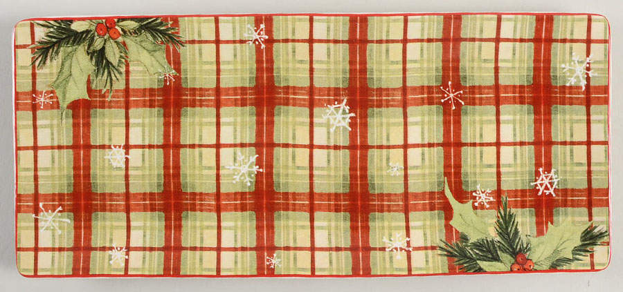 Holiday Wishes 11" Rectangular Tray by Certified International-1
