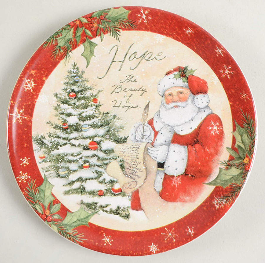 Holiday Wishes 7" Plate for 2 Tier Server by Certified International-1