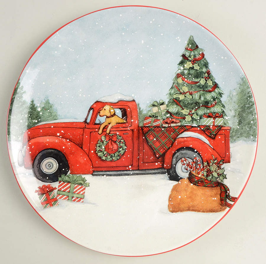 Home for Christmas Dinner Plate by Certified International-1