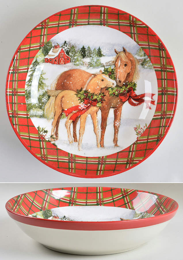 Christmas on the Farm 13" Pasta Serving Bowl by Certified International-1