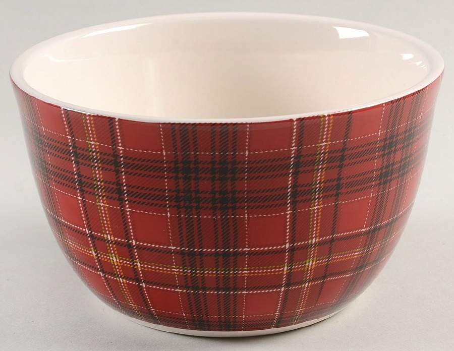 Christmas Plaid Individual Ice Cream Dish by Certified International-1