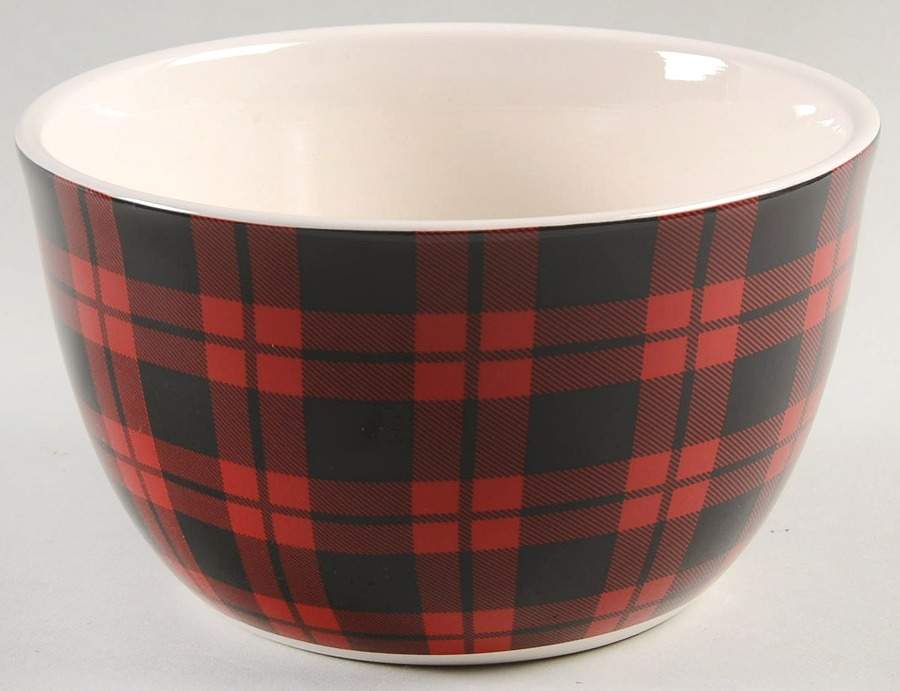Christmas Plaid Ice Cream Dish-Individual by Certified International-1