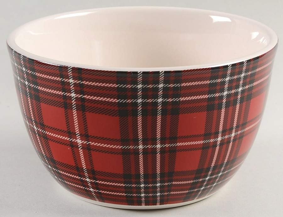 Christmas Plaid Individual Ice Cream Dish by Certified International-1