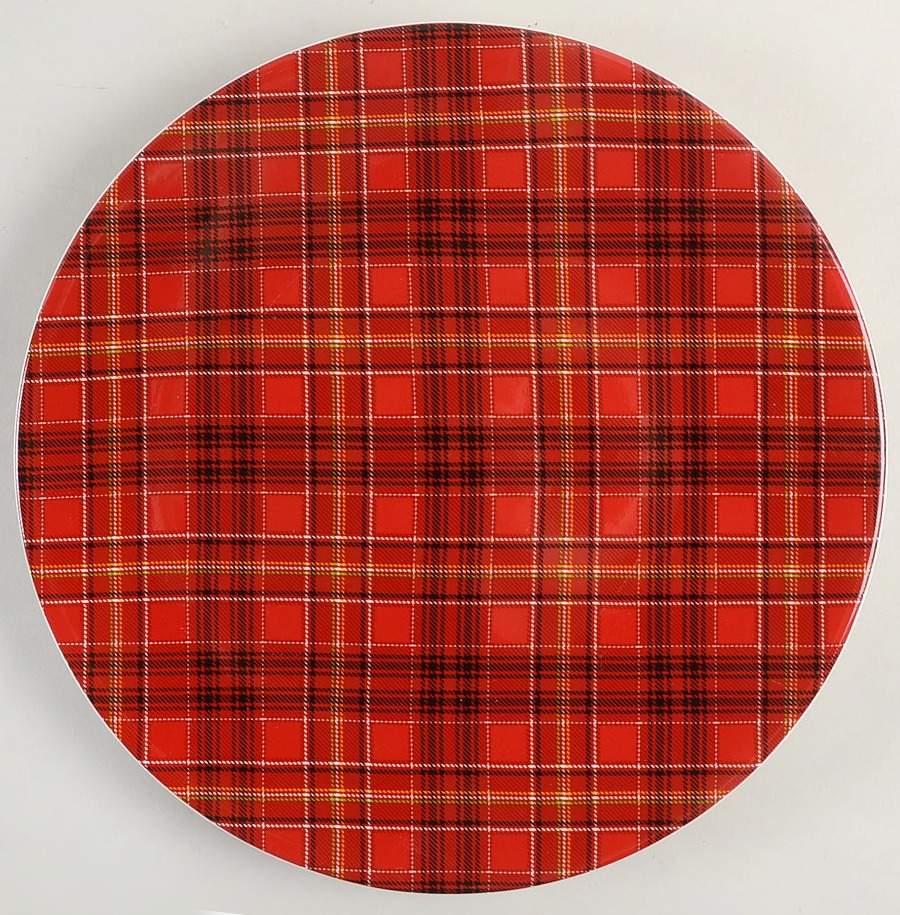 Christmas Plaid Dinner Plate by Certified International-1