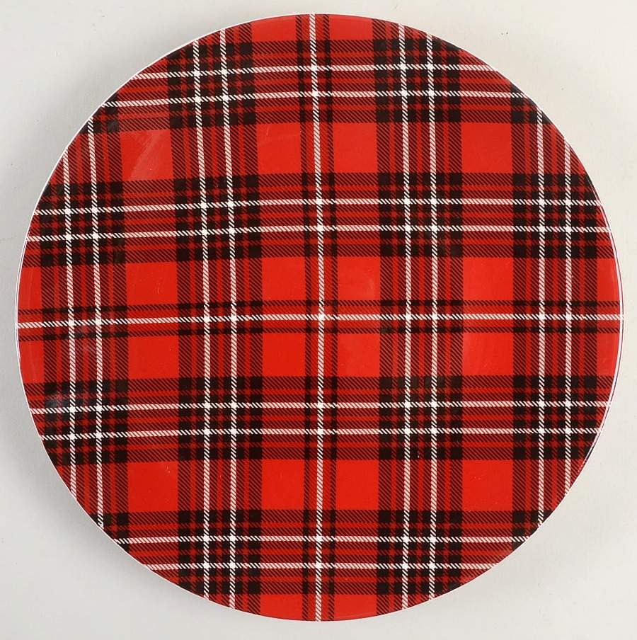 Christmas Plaid Dinner Plate by Certified International-1