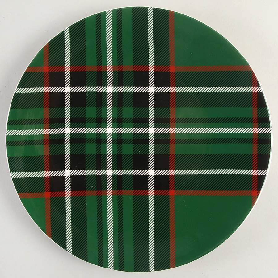 Christmas Plaid Dinner Plate by Certified International-1