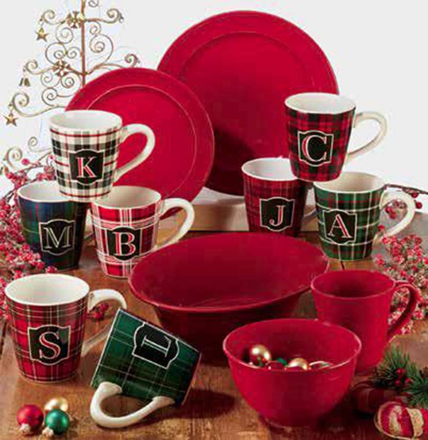 Christmas Plaid Accent Mug by Certified International-1