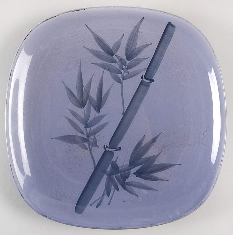 Far East Blue Square Salad Plate by China (Made in China)-1
