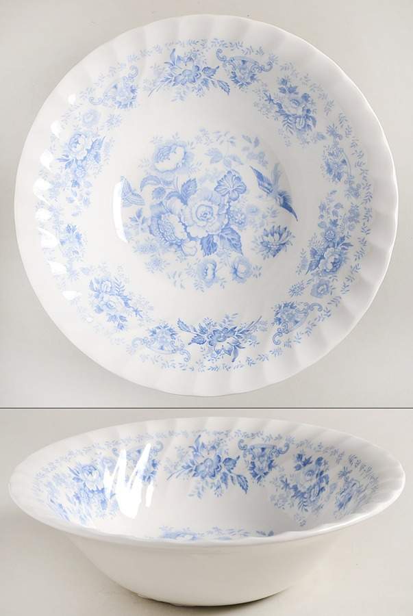 Oriental Garden Blue 9" Round Vegetable Bowl by Churchill-1