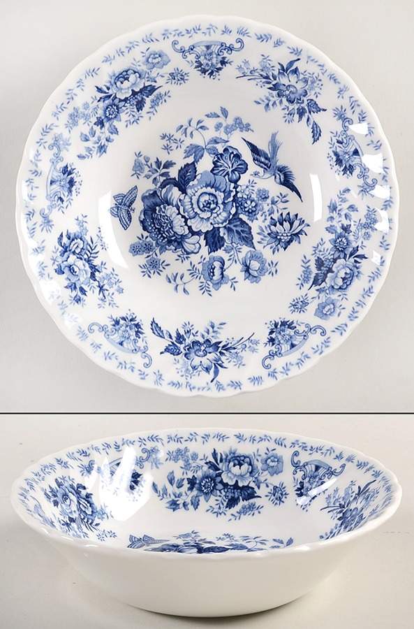 Oriental Garden Dark Blue Coupe Cereal Bowl by Churchill-1