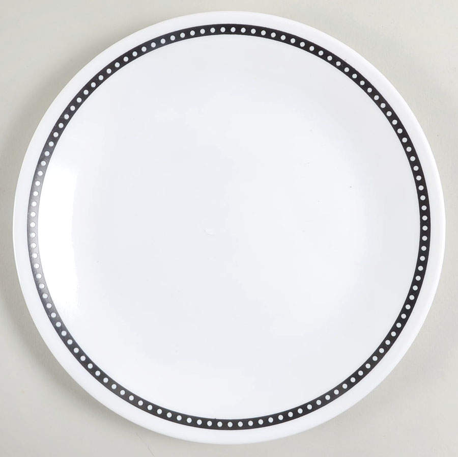 Black and White Luncheon Plate by Corning Corelle-1