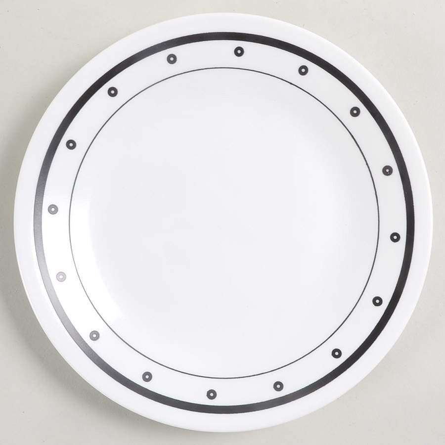 Black and White Bread & Butter Plate by Corning Corelle-1