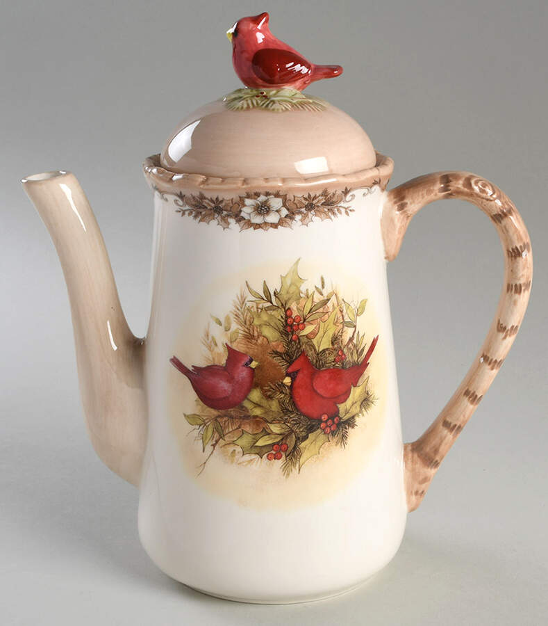 Woodland Tea/Coffee Pot & Lid by Cracker Barrel-1