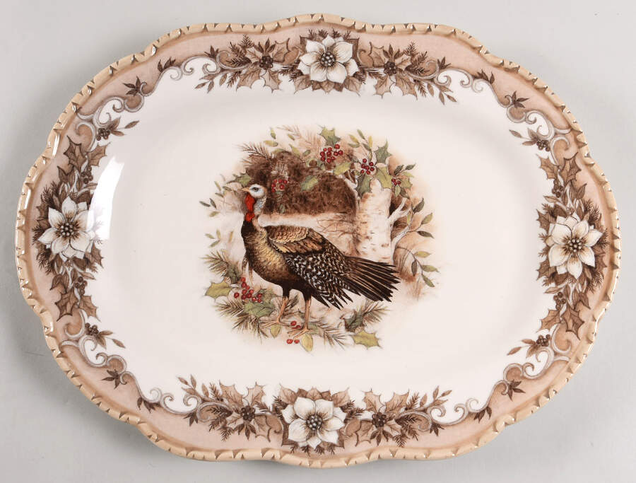 Woodland 15" Oval Serving Platter by Cracker Barrel-1