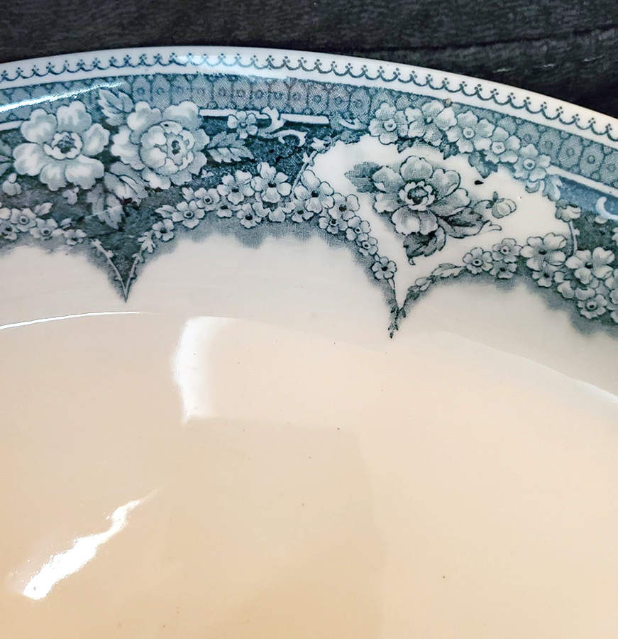 Denbeigh Blue 14" Oval Serving Platter by F Winkle-1