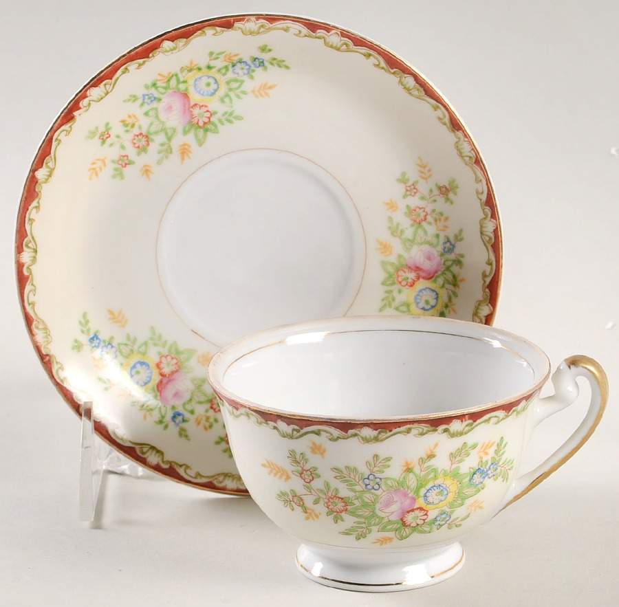 CWJ5 Footed Cup & Saucer Set by Cosmos Ware Japan-1