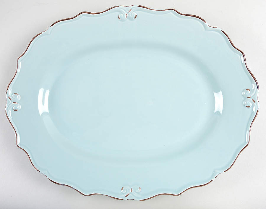 Vintage Blue 16" Oval Serving Platter by Certified International-1