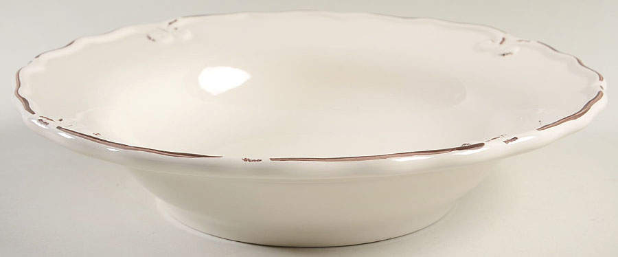 Vintage Cream Large Rim Soup Bowl by Certified International-1