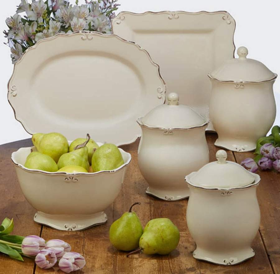 Vintage Cream (3 Piece) Canister Set (Box Set) by Certified International-1