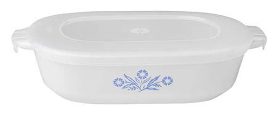 Cornflower 60th Anniversary 10" Rectangular Baker & Plastic Lid by Corning Corelle-1