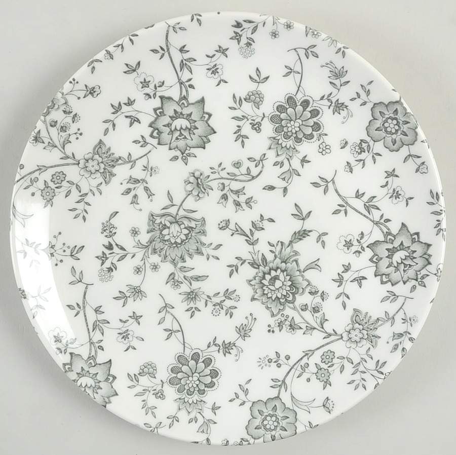Jacobean Gray Salad Plate by Churchill-1