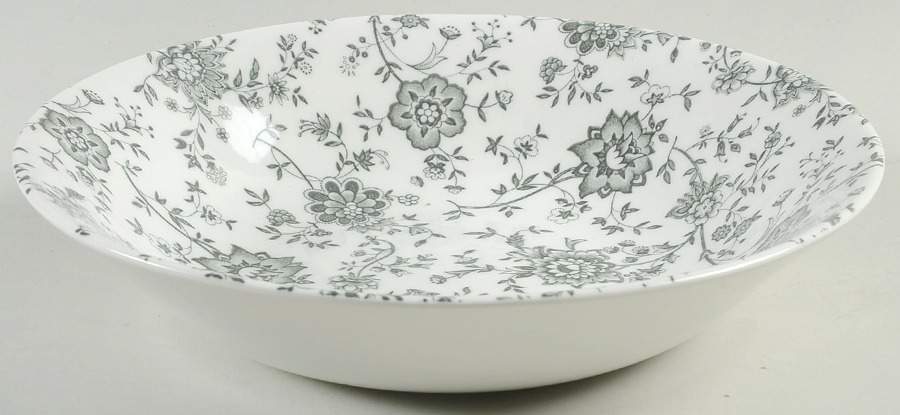 Jacobean Gray Soup/Cereal Bowl by Churchill-1