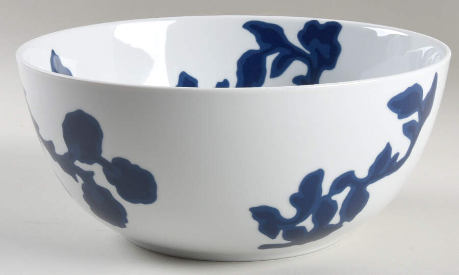 Indigo Vine 9" Round Serving Bowl by Crate & Barrel-1