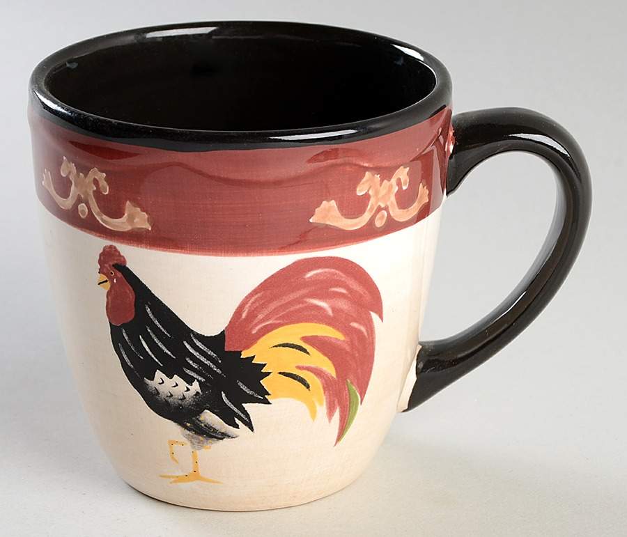 Montauk Rooster Red Mug by Canterbury Potteries-1