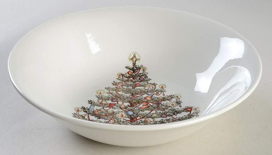 Christmas Tree 9" Round Vegetable Bowl by Churchill-1