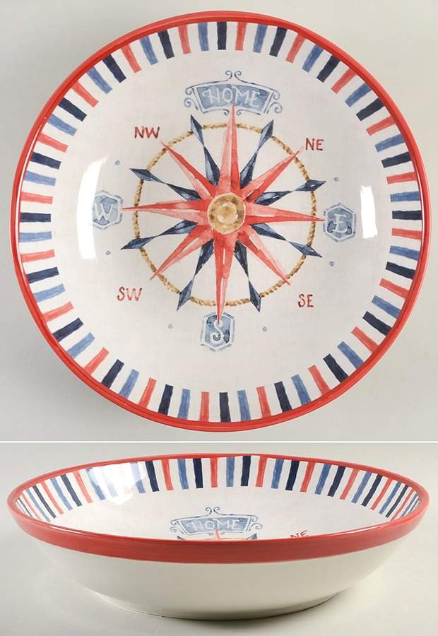 Nautical Life 13" Pasta Serving Bowl by Certified International-1