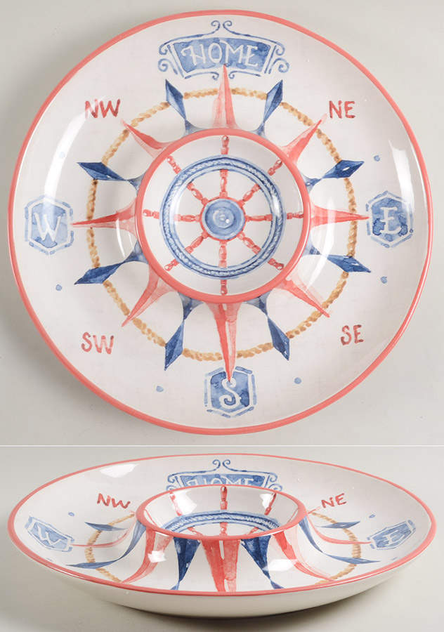 Nautical Life 1 Piece Chip & Dip by Certified International-1