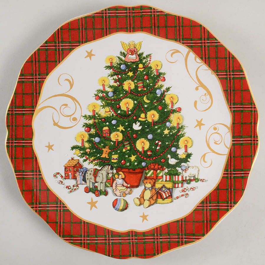 Vintage Santa 13" Round Platter by Certified International-1
