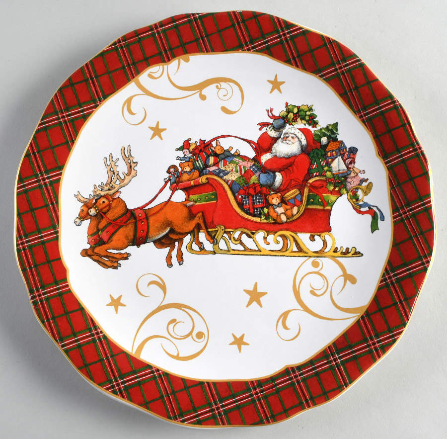 Vintage Santa Dinner Plate by Certified International-1